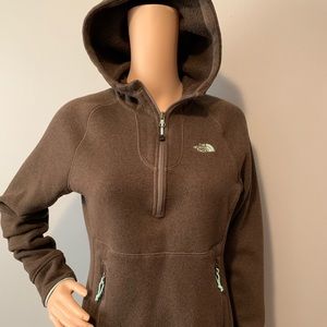 Womens NORTH FACE Torrie 1/2 Zip Hooded Sweater M